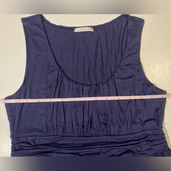 Maitai ModCloth Artisan Iced Tea Dress Navy Blue Floral Lace Flowers Large - Picture 12 of 13